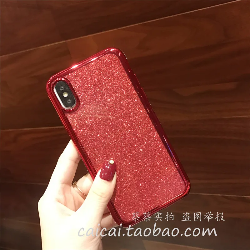 Bling Glitter Case for iphone XS MAX XR X 10 7 8 Plus 6s 6 XSmax Diamond Soft TPU Shell Drop proof Finger Ring Holder Cover | Мобильные