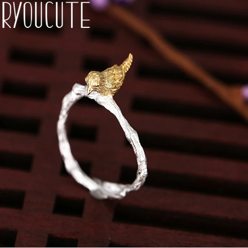 Женские винтажные Кольца Птицы серебряного цвета в стиле панк романтичные