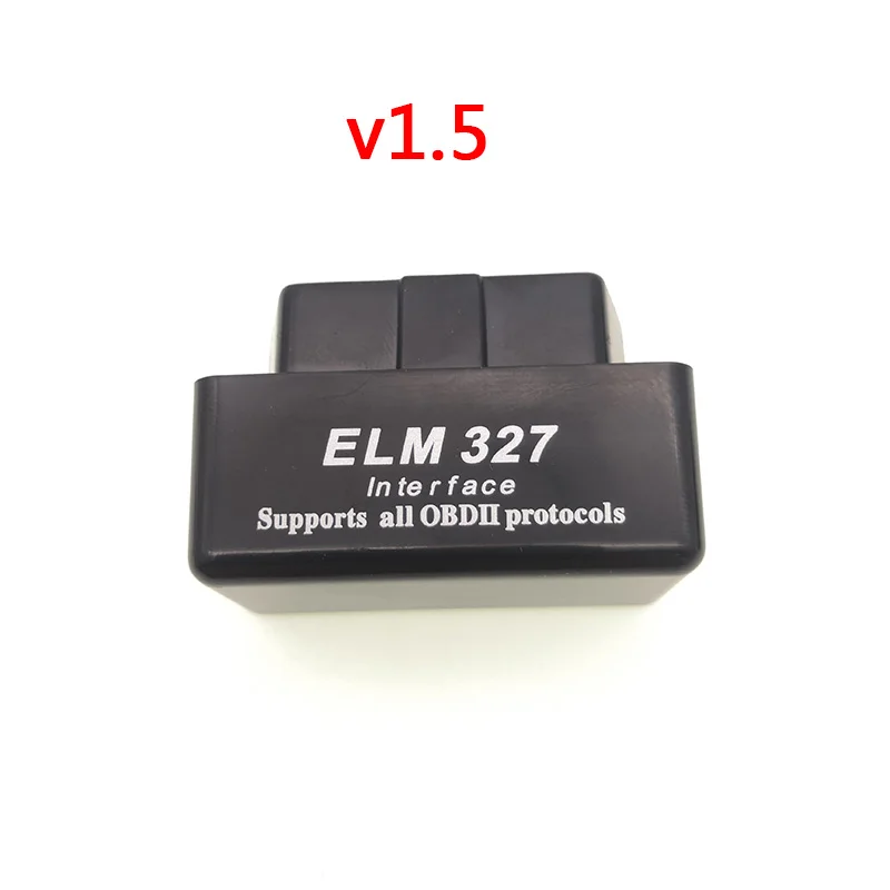 Супер Мини ELM 327 bluetooth OBD диагностический сканер для OBD 2 протокол автомобиля Поддержка Android, Apple оконные рамы - Цвет: bluetooth black v1.5