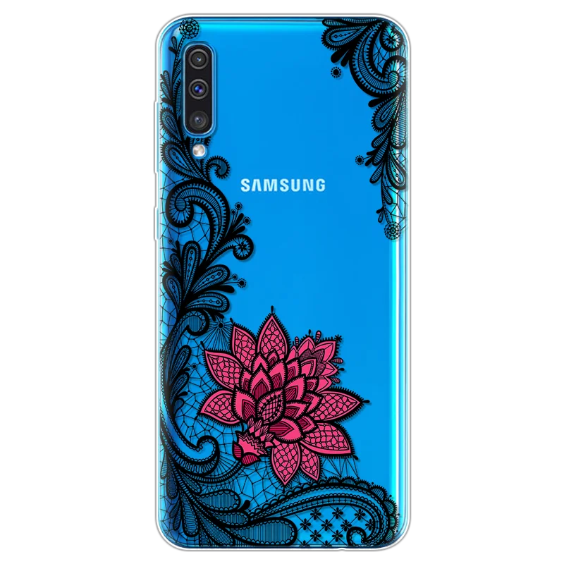 sxhh-H Чехол для samsung Galaxy A50 A505 A505F с мраморным кружевом и цветами, прозрачный чехол из ТПУ для девочек, чехол для samsung Galaxy A10 A20e A30 A40 A60 A70 - Цвет: sxhh-H