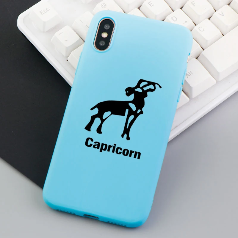 Silicone Phone Case Constellations Gemini Cancer Background for Iphone 7 Plus Covers X XR XS Max 8 6 6s |