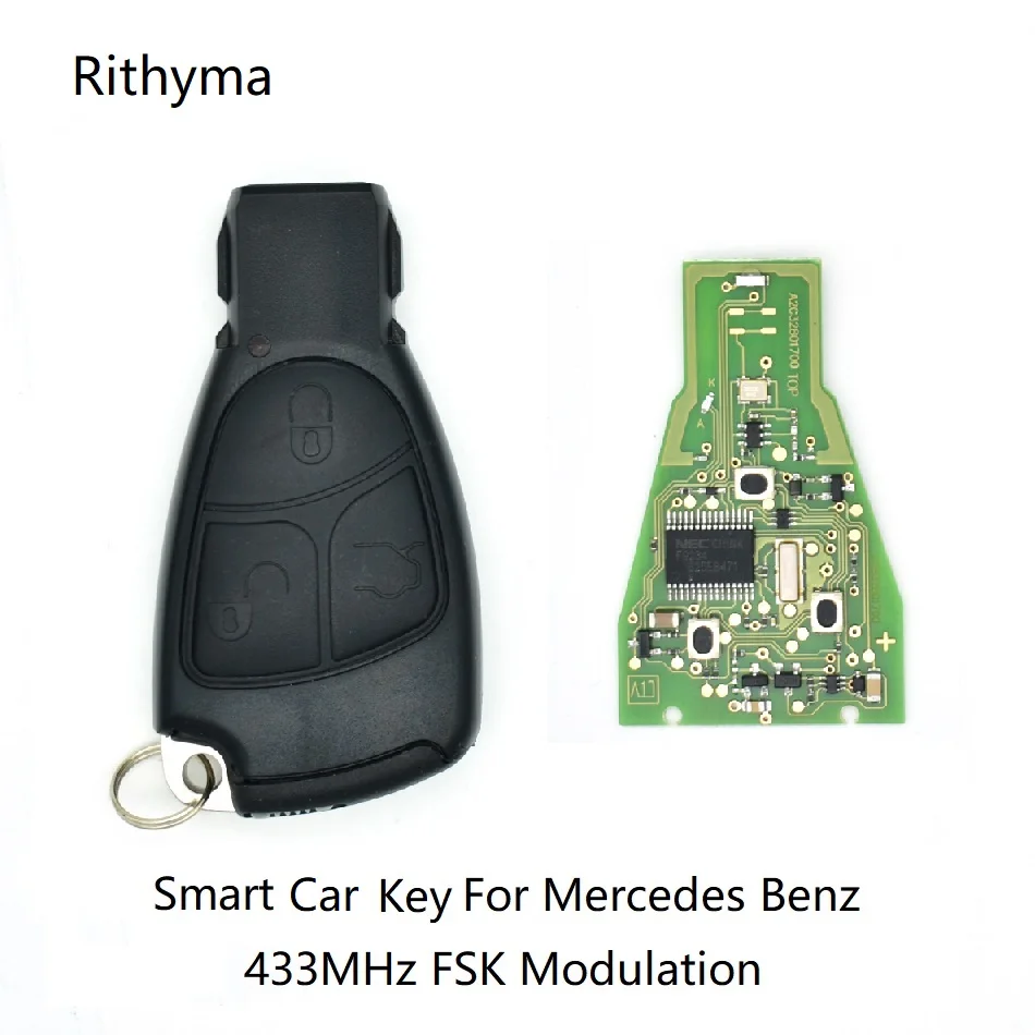 Смарт ключ для автомобиля Rithyma 3 кнопки 433 МГц Mercedes Benz B C E ML S CLK CL без ключа Fob с