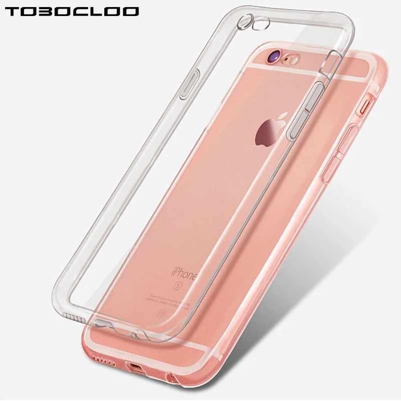 TOBOCLOO тонкий прозрачный мягкий гелевый Чехол для телефона из ТПУ чехол Apple iPhone 5 5S 6