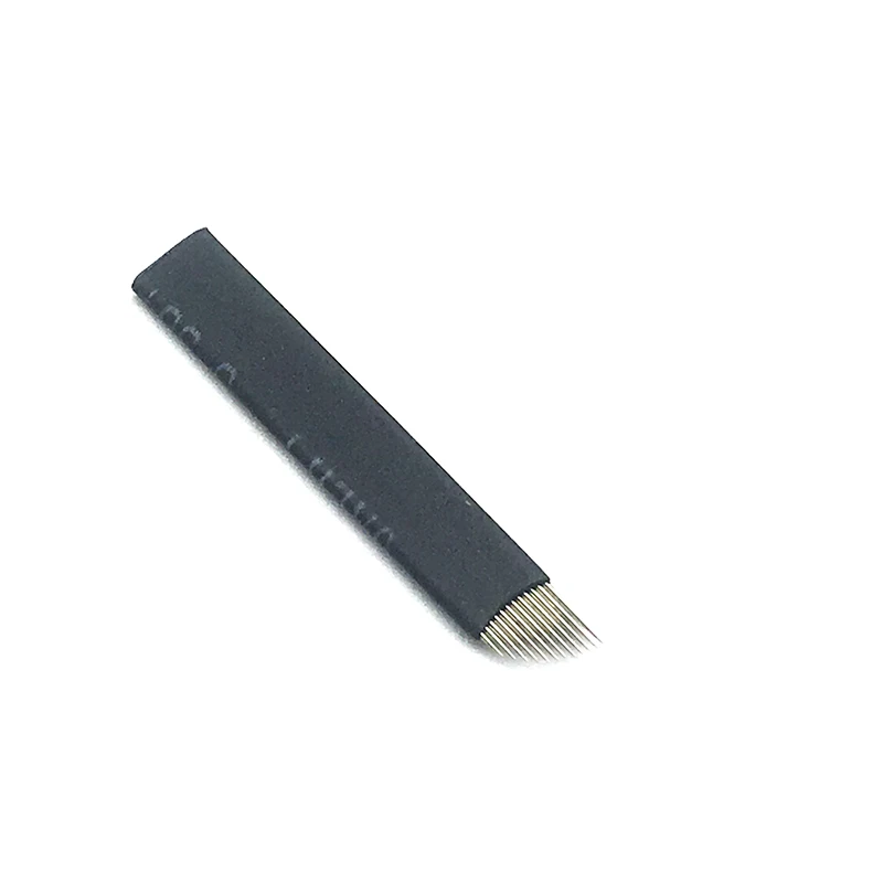 Новинка 12 гибких лезвий для иглы ручки татуажа бровей Иглы микроблейдинга