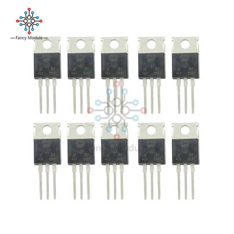 10 шт. тиристорный триакс с 3 контактами на 220 BT137 600 В 8A посылка|thyristor| |