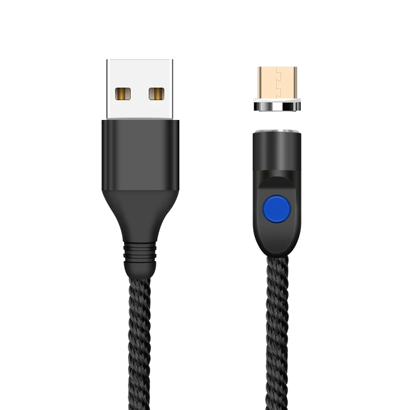 Black for Micro USB Магнитный зарядный кабель A.S с нейлоновой оплеткой для быстрой зарядки и синхронизации данных для huawei P20 Pro P20 lite/mate 10 pro - Цвет: Black for Micro USB