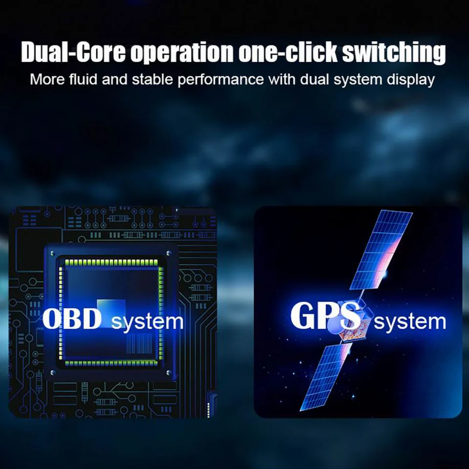 Новая HD TFT Автомобильная Hud OBD2 + GPS двойная система применяется для всех