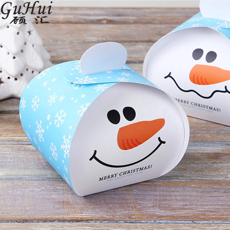 50 шт. коробка для конфет с мультяшным изображением снеговика Санта-Клауса | Дом и