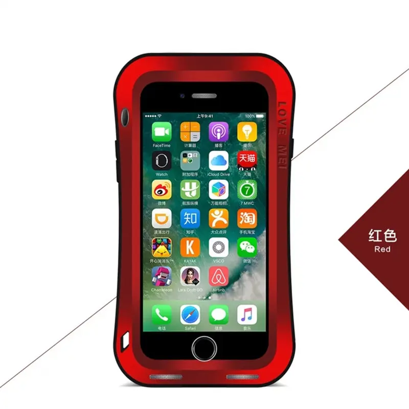 Powerful Shockproof Water Resistant Dust Proof Metal Alu Phone Protective Housing Case Cover for iPhone 7 Plus 4.7&quot 5.5 inch |