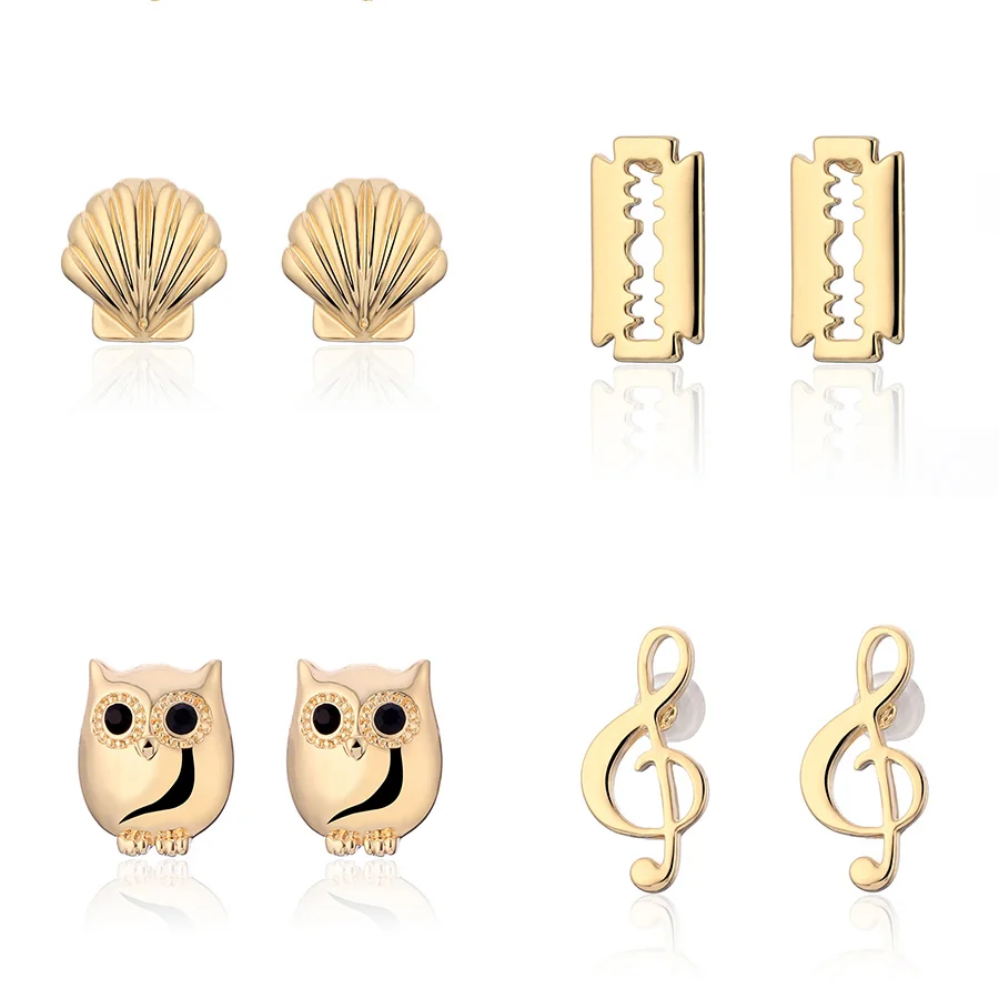 

Owl Stud Earrings Black Eyes Crystal Earring Small Cute Owl Animal Earrings For Women Gifts Jewelry Pendientes Mujer Moda 2018