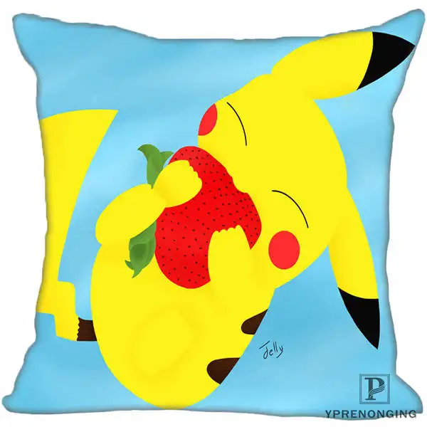 Square Pillowcases Декоративная Наволочка на заказ с изображением покемона Пикачу, квадратная Наволочка на молнии, 35X35,40x40,45x45 см(одна сторона), 180527-21-13 - Цвет: Square Pillowcases