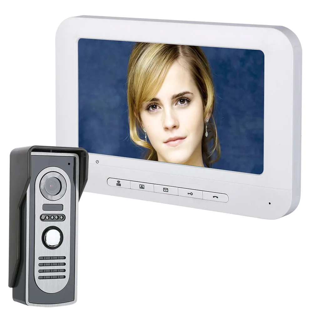 Wired Video Intercom Doorbell Smart Home Video Door Phone with 7 Inch Color TFT LCD Monitor, 700TVL IR Night Vision HD Camera