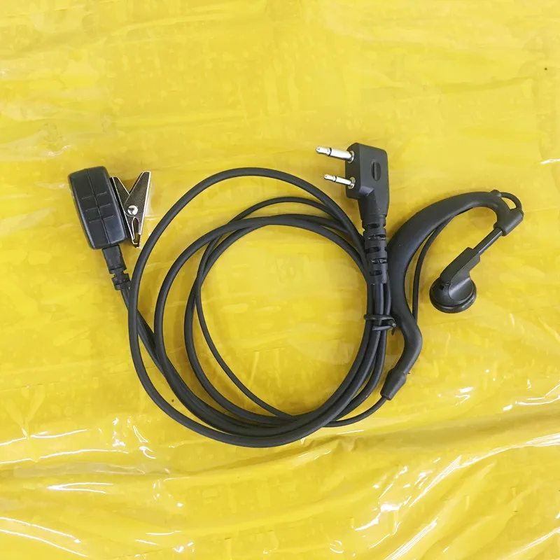 Большой зажим воротник PTT наушники earhook 2Pin для ICOM IC V8 V82 V85 F11 F26 F4008A F31 F4GT F3021 F3001 и т. д.