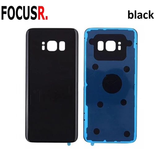 Midnight Black Задняя крышка батарейного отсека, задняя крышка корпуса, чехол для samsung Galaxy S8 G950, аксессуары для мобильного телефона, Запасная часть - Цвет: Midnight Black