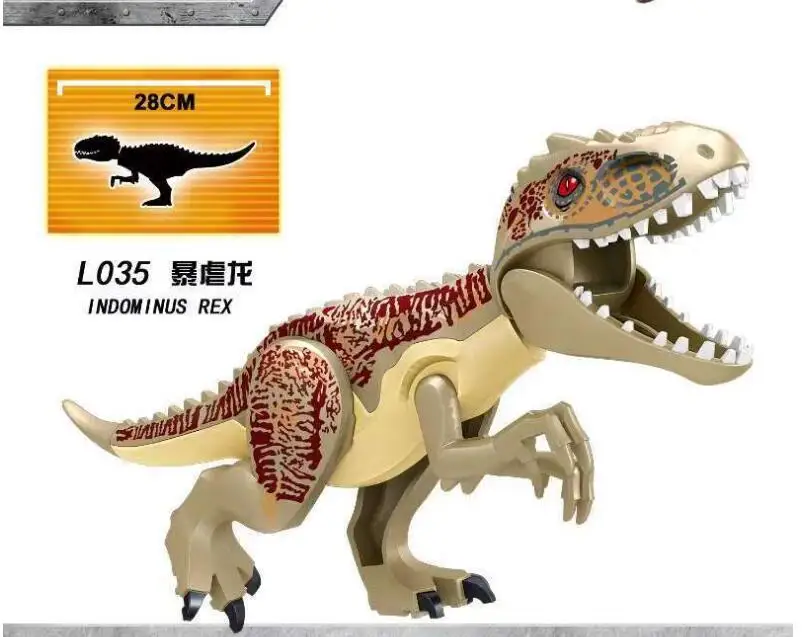 2 шт. мир Юрского периода Indominus Rex T. Конструктор игрушки Динозавры фигурки