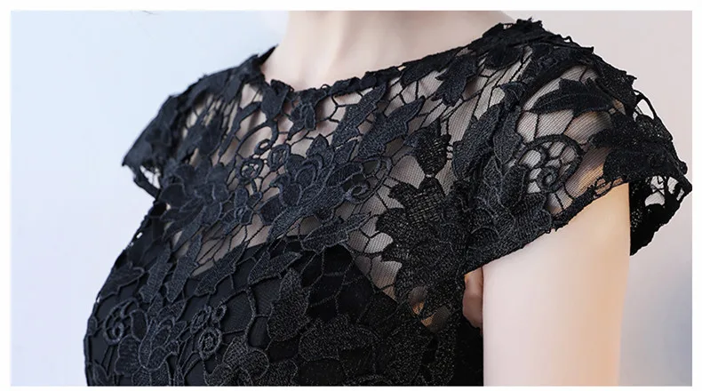 Robe De Soriee новое черное вечернее платье короткое спереди с длинным рукавом
