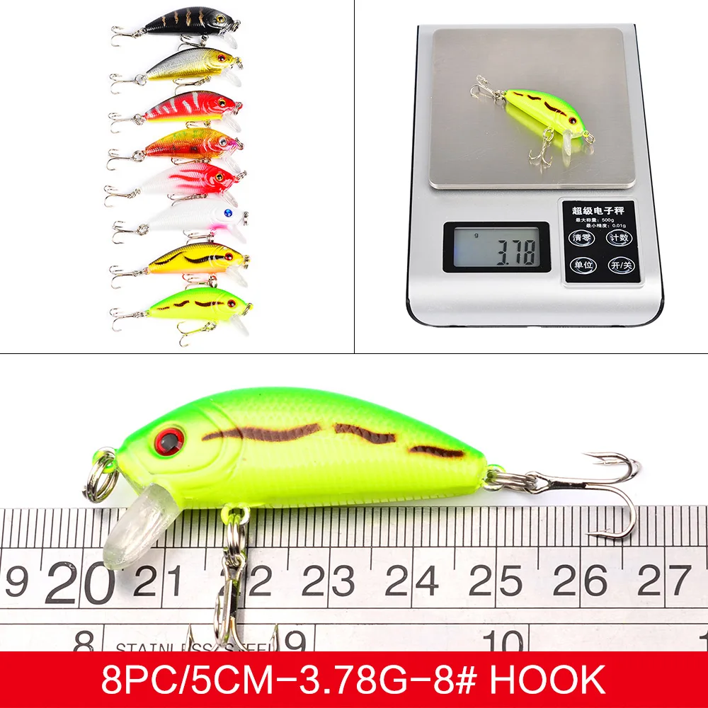 Mixed Good Quality Fishing Lure Models Minnow Crankbait Bass Bait Artificial Fake Fish Baits Wobbler Tackle | Спорт и развлечения