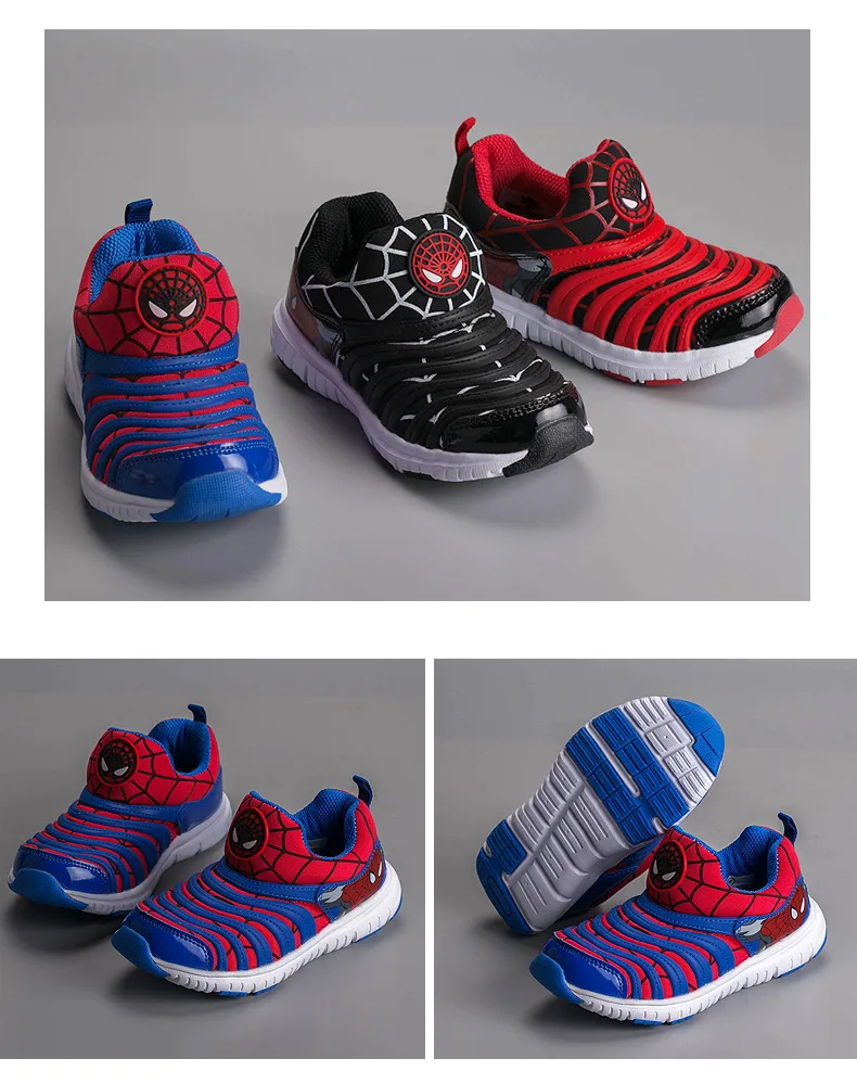 Spring Fall cartoon spider man captain baby boys sneakers for kids skate shoes children fashion Caterpillar shoes 2~13 yrs