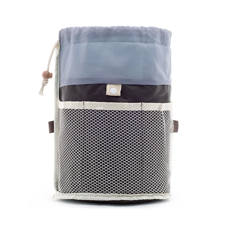 Женская дорожная косметичка с кулиской в форме бочонка органайзер для макияжа