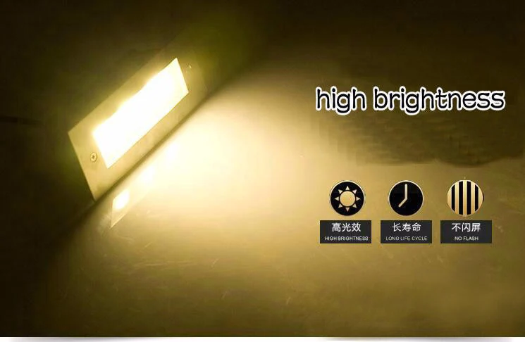 Светодиодная угловая настенная лампа 3 Вт светодиодная Встраиваемая ступенчатая