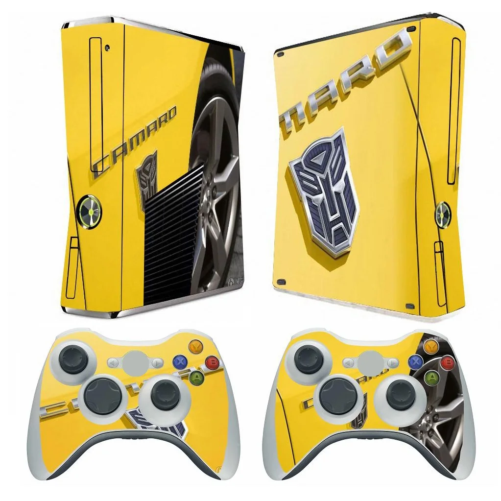 003 виниловая Защитная Наклейка для Microsoft Xbox 360 Slim и 2 чехла контроллеров s|protector
