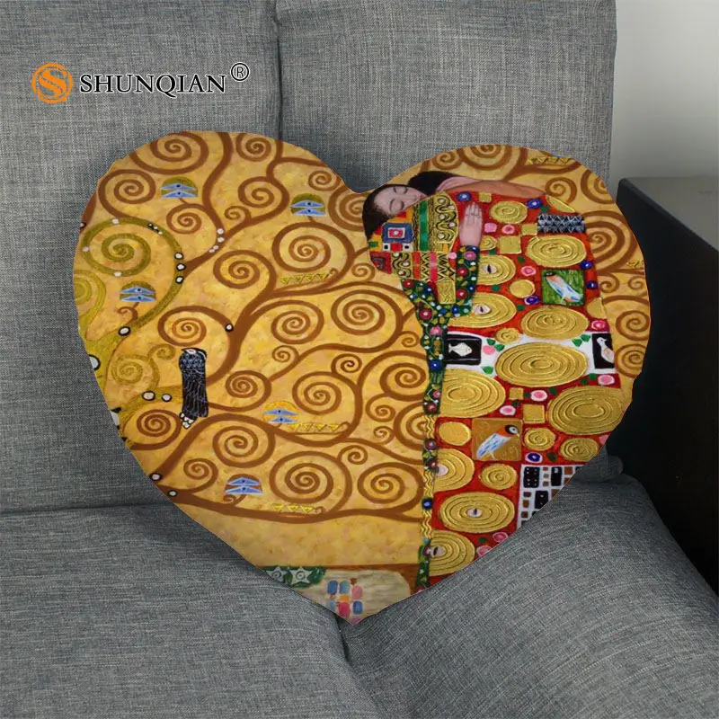Густав Климт поцелуй сердце Форма накидка для подушки размер 41 x36cm 47x42 см
