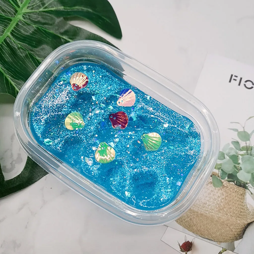 Seashell Блестки Кристалл пушистая ошламованная смесь алеврита и глины игрушки DIY клей для облаков Слим набор мягкая глина шпатлевка антистрессовые игрушки Лизун для детей стресс
