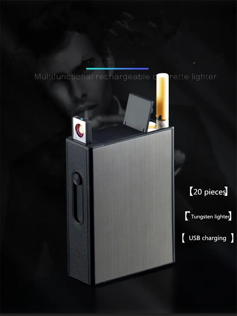 Совершенно новый держатель Ciagrette Коробка Чехол электронная USB Зажигалка