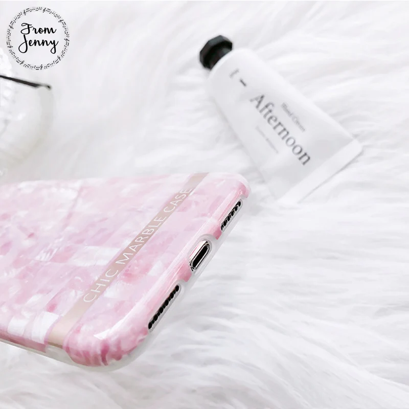 От Jenny Pink Plaid чехол для телефона iphone X 8 8plus 7 7plus мягкая Задняя накладка чехла из ТПУ