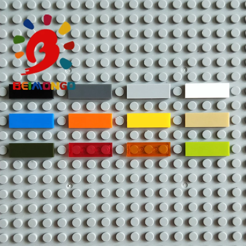 Бесплатная доставка! BEIMONGO блоки плоская плитка 1x3 строительные 200 шт