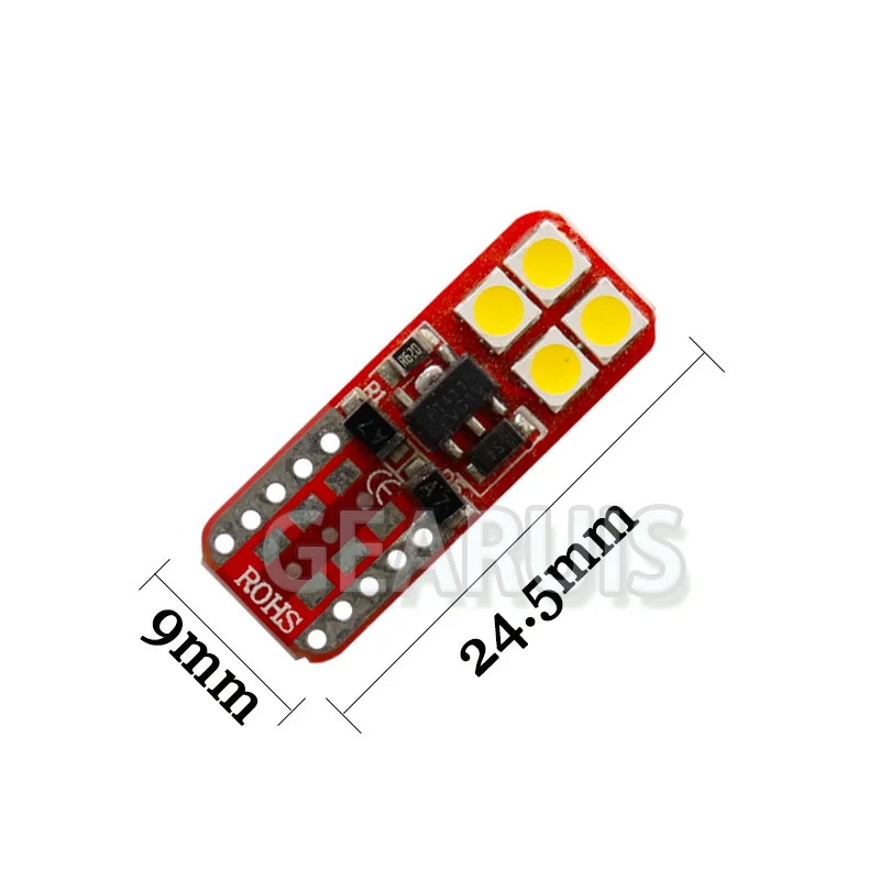 10 шт. T10 Светодиодные лампы 1 Вт Неполярные 168 501 W5W LED 8 smd 3030 клинового внутреннего