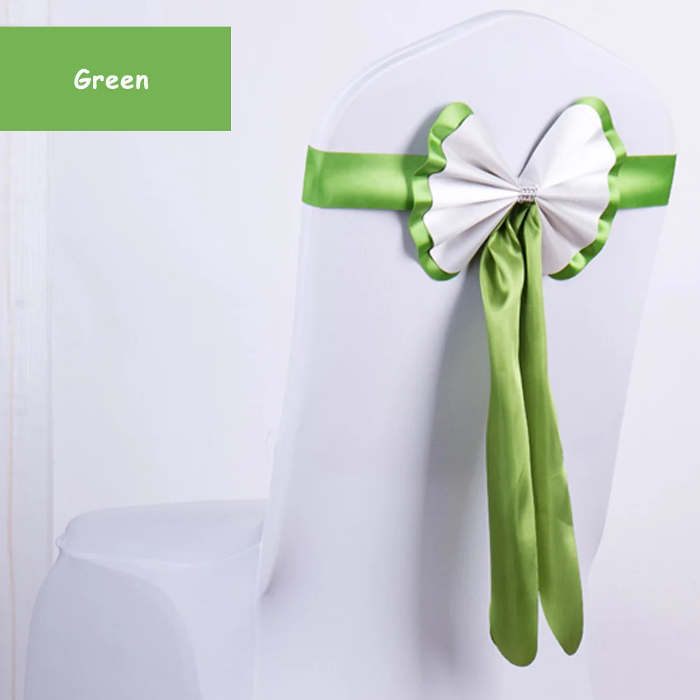 Оптом 50 шт./лот фиолетовый/синий/желтый двойной толстый стул с бантом в виде