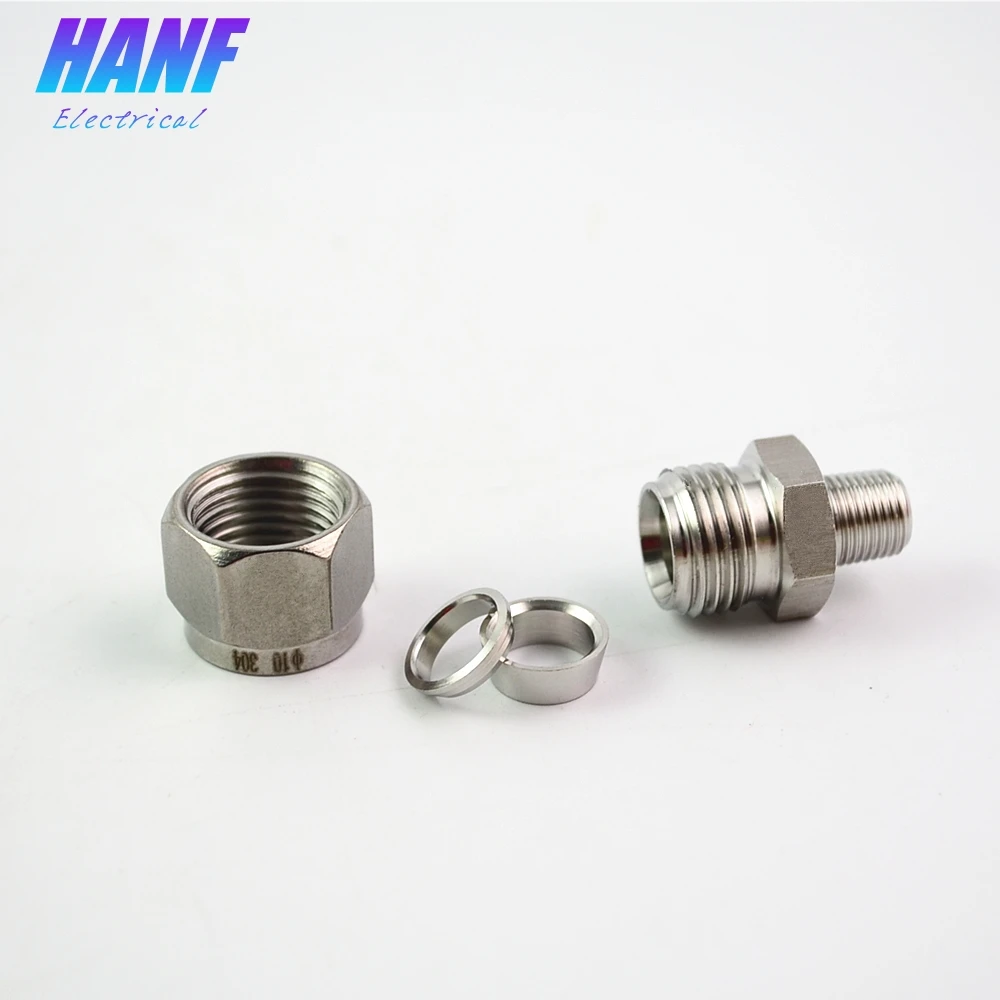 1 шт. 304 трубные фитинги из нержавеющей стали BSP 1/8 &quotнаружная резьба x 10 мм OD