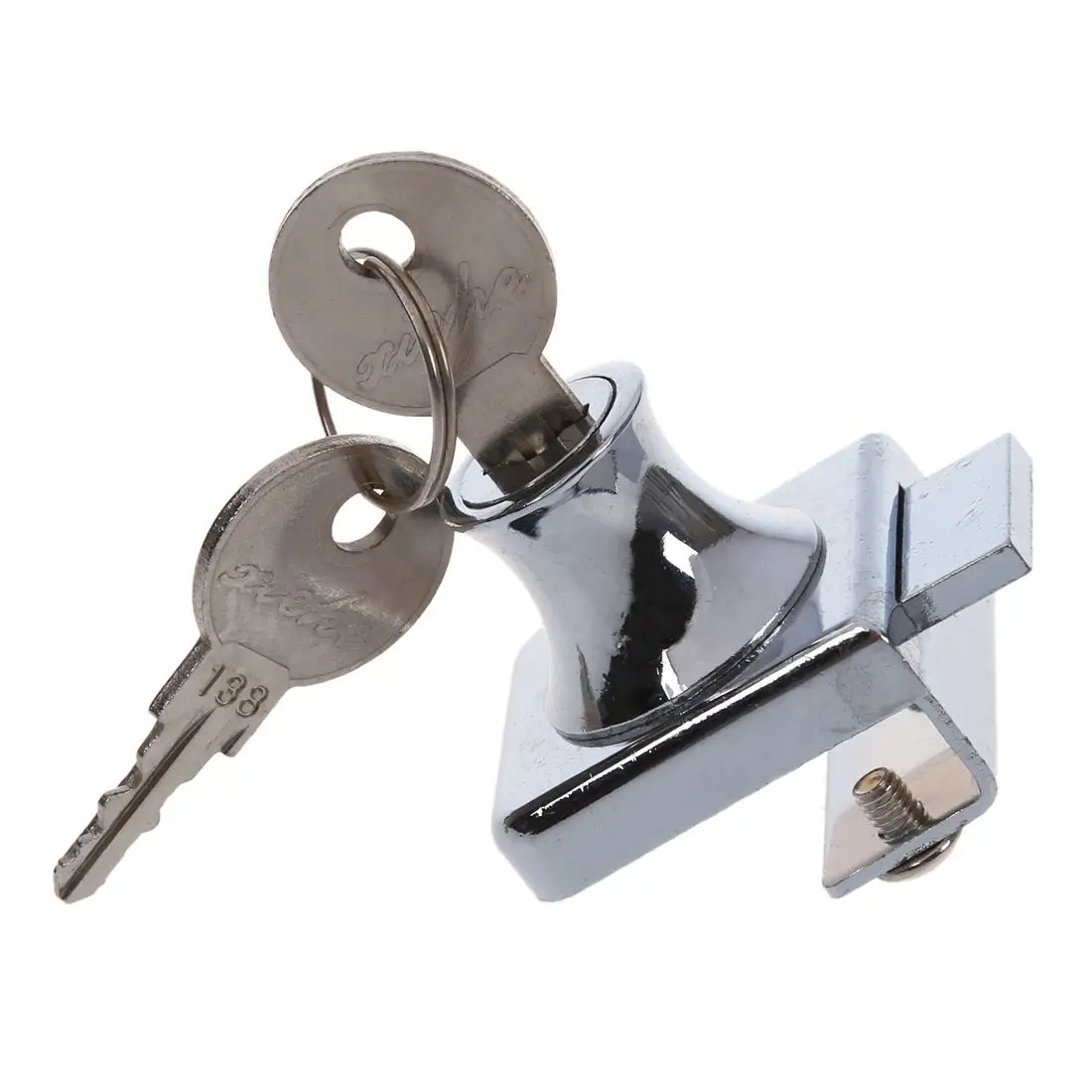 Замок мебельный для стеклянных дверей установка