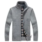 Мужской кардиган, вязаный свитер, зимний мужской свитер с вертикальным воротником, кардиганы, трикотажное пальто, мужская повседневная одежда, топы плюс размера XXXL