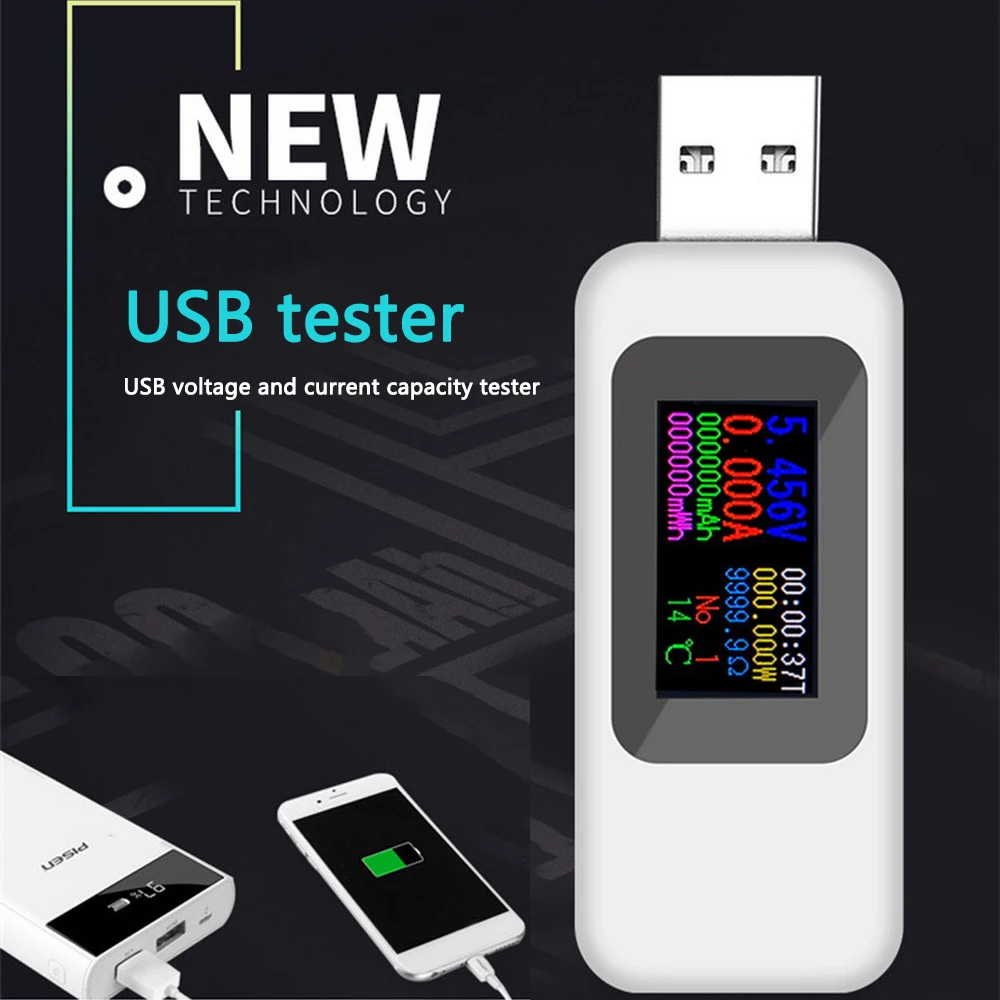 10 в 1 Цифровой DC USB тестер Ток Напряжение зарядное устройство вольтметр мощность детектор Амперметр цифровой монитор отключение индикатор питания B