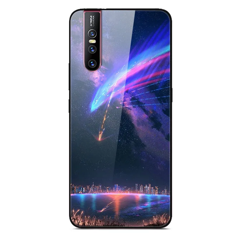20 Чехол для VIVO V15 Pro, чехол VIVOV15 Pro из закаленного стекла с изображением планеты космос, стеклянный чехол на заднюю панель для VIVO V15 Pro V15Pro V 15 Pro, чехол - Color: 20