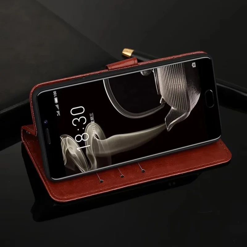Для Meizu Pro 7 чехол Роскошный флип-кошелек ретро из искусственной кожи чехол для Meizu Pro 7 Pro7 Pro 7 Plus чехол с функцией подставки держатель для карт