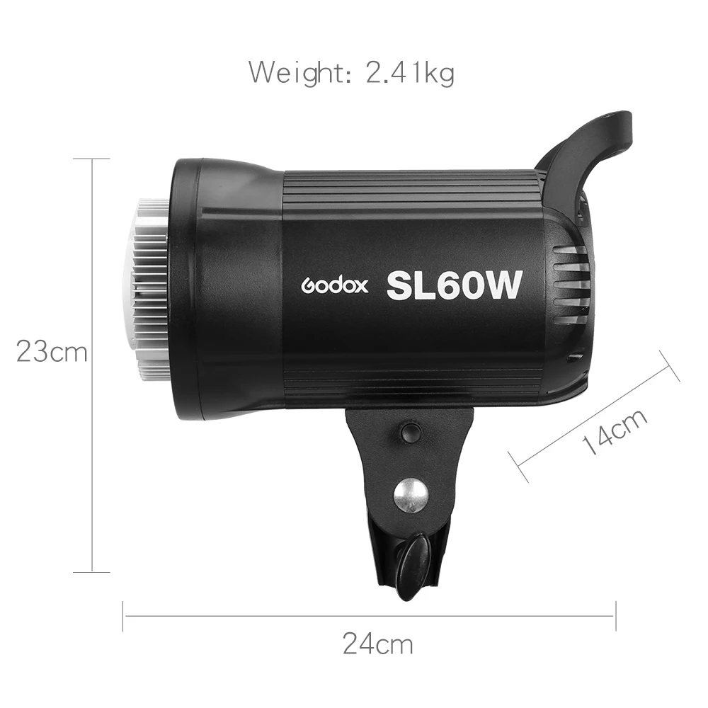 Godox SL-60W, белая версия, светодиодный светильник, крепление Bowens 5600K для студийной видеосъемки