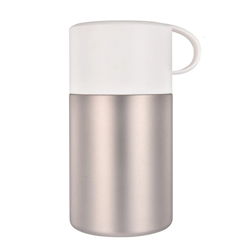 600ml stainless steel thermos food container inox folden spoon termos kid flask lunch box bento thermo outdoor insulate jar | Дом и сад