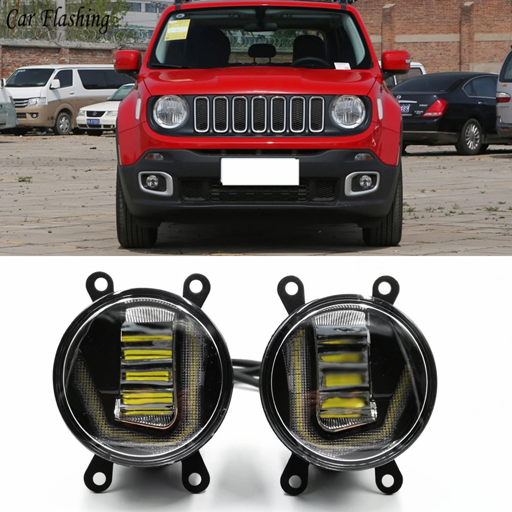 Автомобильные светодиодные дневные ходовые огни 3 в 1 противотуманные фары с