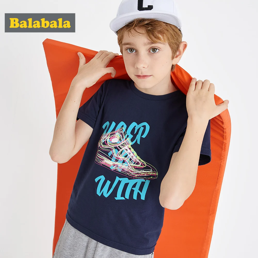 Футболка BalabalaBoys Новинка лета 2019 детская одежда с коротким рукавом повседневная