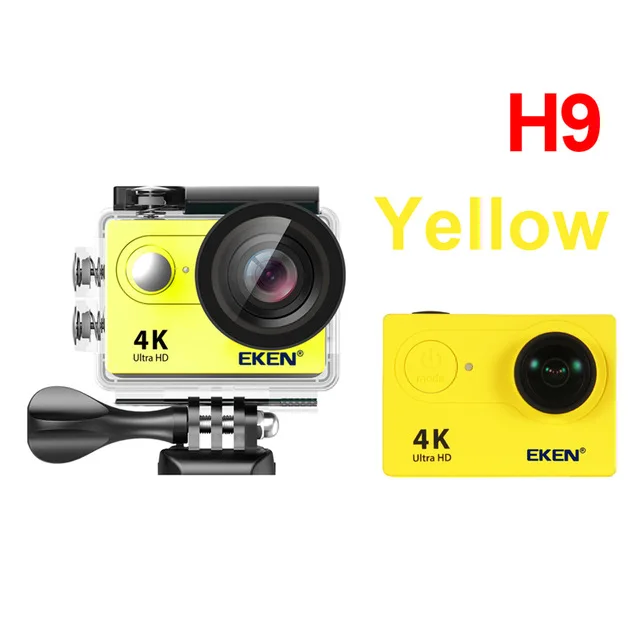 H9 Yellow EKEN H9R/H9 Экшн-камера Ultra HD 4 K/25fps WiFi 2," 170D Подводная Водонепроницаемая видеокамера на шлем Спортивная камера - Цвет: H9 Yellow