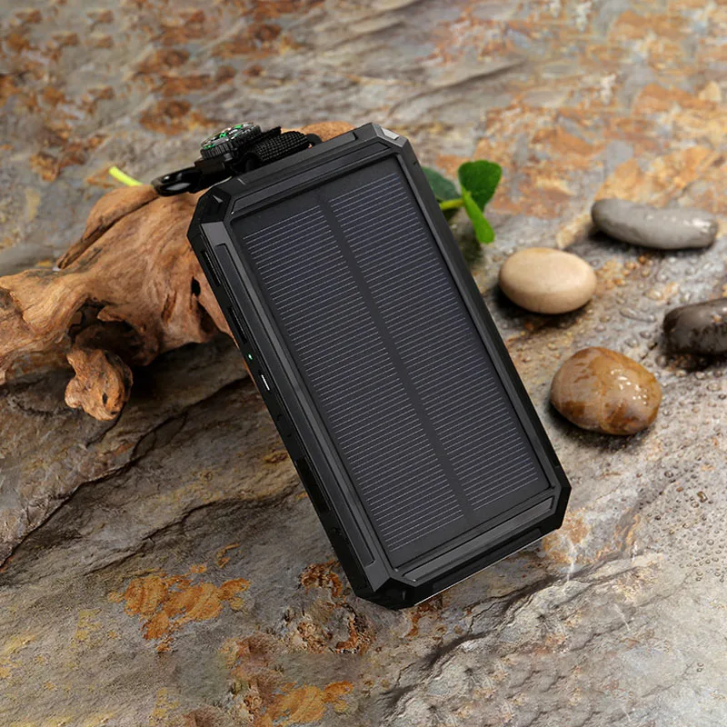 10000 mAH Солнечная батарея портативная Внешняя Аккумулятор на солнечной батареи