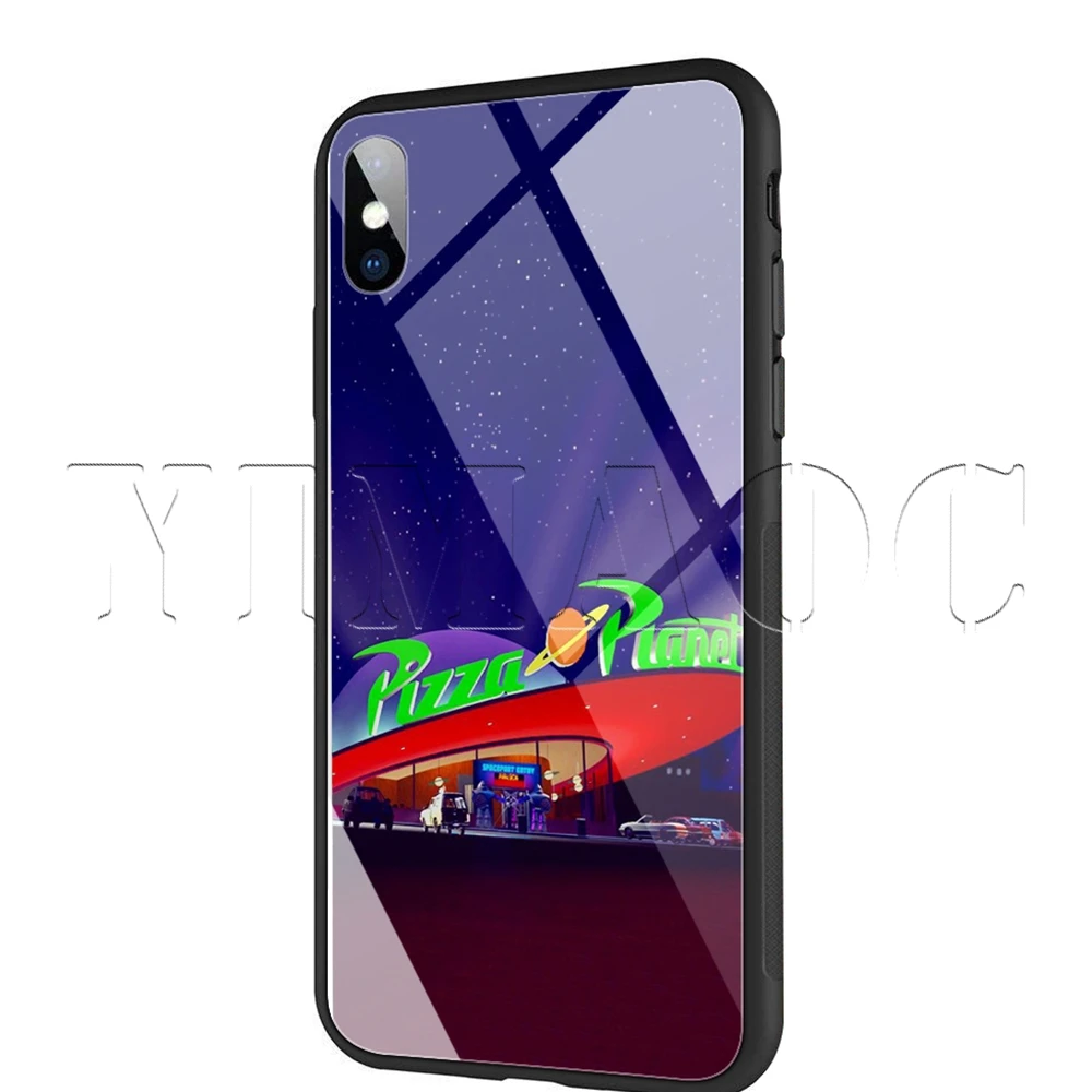TG2 Чехол YIMAOC Toy Story piza Planet из закаленного стекла для iPhone 11 Pro XS MAX XR X 8 7 6 6S Plus - Цвет: TG2