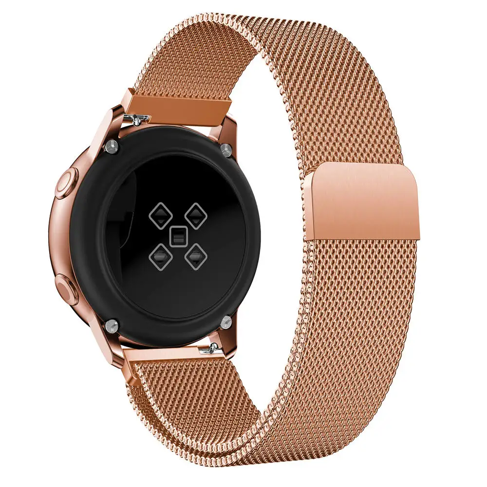 Rose gold 20 мм Миланская петля магнитный ремешок для Garmin Forerunner 245 245 м музыка 645 ремешок для часов браслет из нержавеющей стали - Цвет ремешка: Rose gold