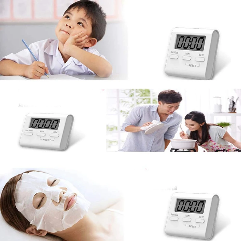 3 Pack Digital Kitchen Timer Small Cooking Big Digits Strong Magnet Backing Loud Alarm Memory Function On/Off Switch | Дом и сад