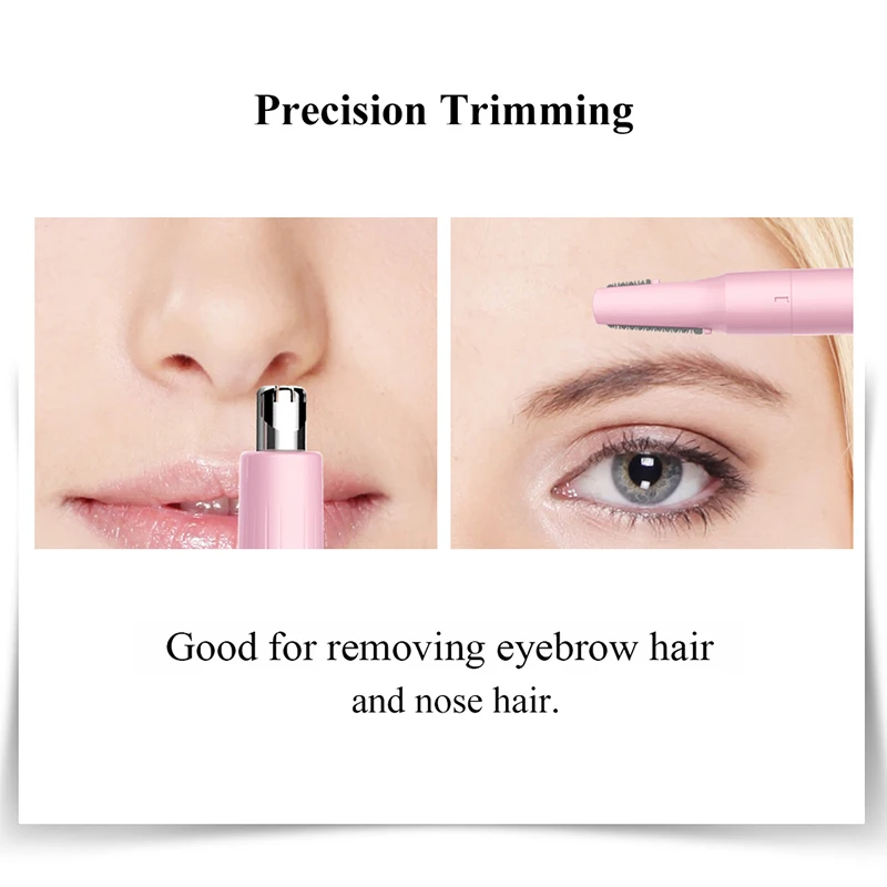 TOUCHBeauty 2 в 1 Для женщин электрический бровей, носа и ушей Триммер, леди бритвы для бикини, лицо, тело, ноги TB-1458