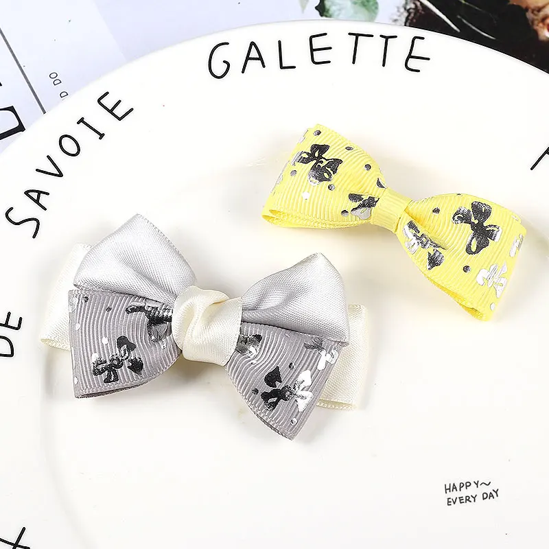 Лента Grosgrain 1 дюйм 25 мм (1 метр) с принтом бабочек односторонняя для украшения
