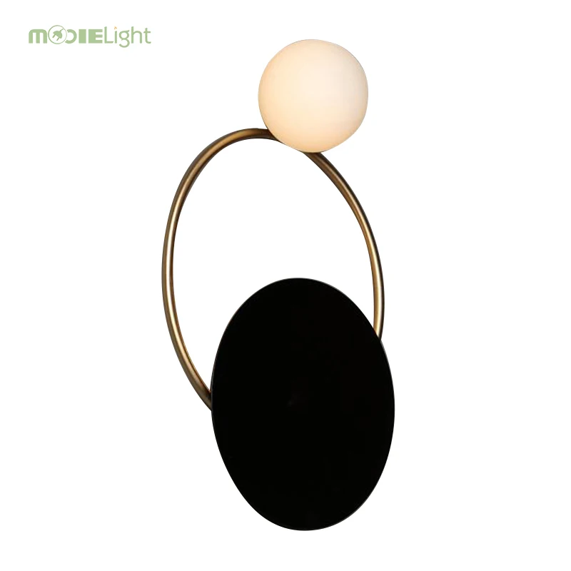 Modern Moon Glass Ball Wall Lamp Sconce Led Bedroom Light Fixture for Home Decor Nordic Living Room Corridor Luminaire G4 | Освещение